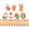 14Pcs 7 Styles Christmas Theme Opaque Resin Pendants FIND-FS0001-51-6