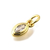 Brass Micro Pave Cubic Zirconia Pendants KK-Z102-06G-01-3