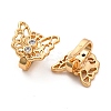 Brass Micro Pave Clear Cubic Zirconia Hook Clasps KK-H513-11G-2