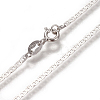 Anti-Tarnish Rhodium Plated 925 Sterling Silver Mariner Link Chain Necklaces STER-L059-11P-3