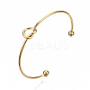 304 Stainless Steel Love Knot Cuff Bangle Making LS-MAK-S073-001G-4