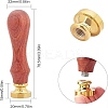 Brass Wax Seal Stamp AJEW-WH0337-011-2