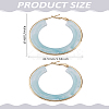 1 Pair Stylish Stainless Steel Fever Hoop Earrings EJEW-LP0011-05B-2