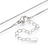 Brass Box Chains Necklaces NJEW-N054-07P-2