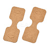 Blank Kraft Paper Fold Over Jewelry Display Cards with Hanging Hole LS-CDIS-N003-01-3
