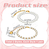 2 Pairs 2 Styles Women's Detachable ABS Plastic Imitation Pearl Beaded Shoe Laces for High Heels DIY-PH0022-88B-2