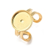 201 Stainless Steel Pad Ring Settings STAS-K278-07B-G-1