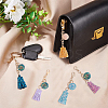 8Pcs 8 Colors Laser Style Sequins Cloth Ball Tassel Pendant Decoration KEYC-WR0001-23-5