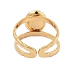 Ion Plating(IP) 304 Stainless Steel Open Cuff Rings RJEW-F167-04G-02-4