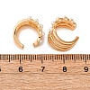 Triple C-Shaped Brass Micro Pave Clear Cubic Zirconia Cuff Earrings EJEW-Z127-09G-5