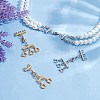 4Pcs 4 Styles Multi-Strand 304 Stainless Steel Lobster Claw Clasps FIND-AB00046-4