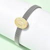 304 Stainless Steel Virgin Mary Bangles for Women BJEW-K295-01B-GP-1