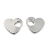 304 Stainless Steel Stamping Blank Tag Heart Charms Pendants STAS-M004-04-1