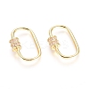 Brass Micro Pave Cubic Zirconia Screw Carabiner Lock Charms LS-KK-I657-17G-1