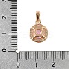 Brass Micro Pave Cubic Zirconia Pendants KK-E795-11KCG-01-3