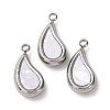 304 Stainless Steel Resin Pendants STAS-P406-15G-P-1