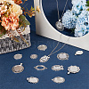 44Pcs 11 Styles Tibetan Style Pendant Cabochon Settings TIBE-SC0002-12-3