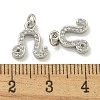 Rack Plating Brass Micro Pave Cubic Zirconia Pendants KK-K386-02D-P-3