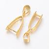 Brass Ice Pick Pinch Bails KK-D318-G-NR-1