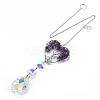 Natural Amethyst Big Pendants G-N333-008J-1
