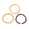 Natural & Synthetic Mixed Gemstone & Cultured Freshwater Pearl Beads Stretch Bracelets for Women BJEW-JB13205-02-5