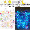28Pcs 7 Colors Luminous Transparent Resin Pendants RESI-TA0002-08-1