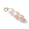 Natural Cultured Freshwater Pearl Two Sides Polished Pendants PALLOY-JF04968-4