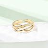 304 Stainless Steel Open Cuff Rings for Women RJEW-K309-19G-2