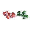 Dog Painted Glass Beads GLAA-T025-67M-01-2