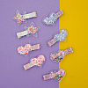 60Pcs 6 Colors Quicksand Sequin Plastic Cabochons KY-CJ0001-41-6
