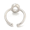 Rack Plating Brass Open Cuff Rings for Women RJEW-F162-01P-O-3