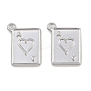304 Stainless Steel Pendants STAS-L303-16P-1