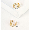 Real 18K Gold Plated Brass Cuff Earrings GM4836-3-2