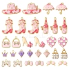 28Pcs 14 Styles Alloy Enamel Pendants ENAM-FS0002-25-1