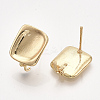 Brass Stud Earring Findings X-KK-S348-415-2