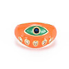 Brass Micro Pave Colorful Cubic Zirconia Cuff Rings RJEW-S044-158-NF-2