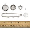 DIY Flat Round Alloy Commemorative Photo Pendants Making Kits DIY-FS0009-23-5
