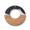 Resin & Walnut Wood Pendants WOOD-C016-01F-3