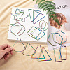 9Pairs 9 Style 304 Stainless Steel Geometric Hoop Earrings STAS-FW0001-21-5