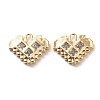 Rack Plating Brass Micro Pave Cubic Zirconia Pendants KK-K333-94G-1