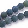Natural Moss Agate Beads Strands G-F520-58-8mm-1
