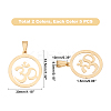 Yoga 304 Stainless Steel Pendants STAS-UN0013-51-5