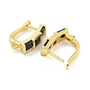 Rack Plating Brass Micro Pave Cubic Zirconia Hoop Earring Findings EJEW-C102-22G-03-2