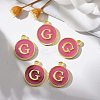 Golden Plated Alloy Enamel Charms X-ENAM-S118-08G-5