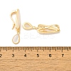 Teardrop Brass Fold Over Clasps KK-Z073-35G-01-3