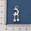 925 Sterling Silver Pave Clear Cubic Zirconia Pendants STER-G049-01A-S-3