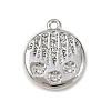 Brass Micro Pave Clear Cubic Zirconia Pendants KK-L238-29P-1