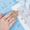12Pcs 6 Style Brass Micro Pave Clear Cubic Zirconia Charms ZIRC-DC0001-02-3