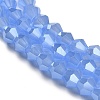 Imitation Jade Electroplate Glass Beads Strands GLAA-F029-J4mm-C04-3