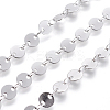 Tarnish Resistant 304 Stainless Steel Flat Round Link Chains A-CHS-L019-01B-P-1